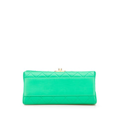 シャネル マトラッセ ココマーク トップハンドル ショルダーバッグ トートバッグ 2WAY グリーン ゴールド ラムスキン レディース CHANEL 【中古】