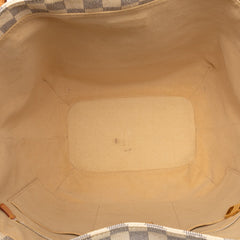 ルイ ヴィトン ダミエ アズール サリナPM トートバッグ ショルダーバッグ N41208 ホワイト PVC レザー レディース LOUIS VUITTON 【中古】