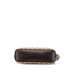 グッチ GGキャンバス 斜め掛け ショルダーバッグ 109097 ベージュ ブラウン キャンバス レザー レディース GUCCI 【中古】