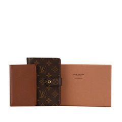 ルイ ヴィトン モノグラム ポルトパピエ ジップ 二つ折り財布 M61207 ブラウン PVC レザー レディース LOUIS VUITTON 【中古】