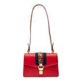 グッチ シルヴィ ショルダーバッグ 421882 ホワイト レザー レディース GUCCI 【中古】