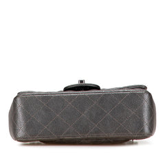シャネル ミニ マトラッセ 20 ココマーク チェーンショルダーバッグ シルバー グレー キャビアスキン レディース CHANEL 【中古】
