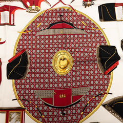 エルメス カレ90 LES VOITURES A TRANSFORMATION 折りたたみ式幌の馬車 スカーフ グレー マルチカラー シルク レディース HERMES 【中古】