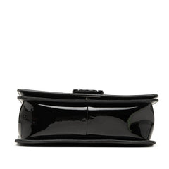 シャネル マトラッセ ココマーク ボーイシャネル25 チェーン ショルダーバッグ ブラック パテントレザー レディース CHANEL 中古
