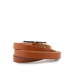 エルメス アピ3 ブレスレット ブラウン レザー レディース HERMES 【中古】