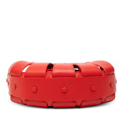 ボッテガヴェネタ ザ シェル ハンドバッグ ショルダーバッグ 巾着 レッド レザー レディース BOTTEGAVENETA 中古