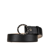 ブルガリ ビーゼロワン ベルト 44/110 ブラック シルバー レザー メンズ BVLGARI 【中古】