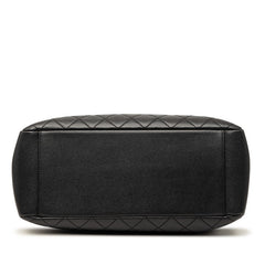 シャネル マトラッセ ココマーク チェーントートバッグ ハンドバッグ ブラック キャビアスキン レディース CHANEL 【中古】