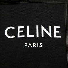 セリーヌ バーティカルカバ ミニ ハンドバッグ ショルダーバッグ 2WAY ブラック キャンバス レザー レディース CELINE 【中古】