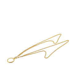 シャネル ココマーク ルーペ ラウンド ネックレス ゴールド メッキ レディース CHANEL 【中古】