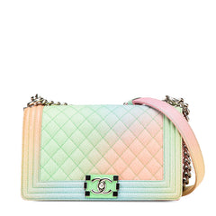 シャネル ボーイシャネル ココマーク チェーン ショルダーバッグ マルチカラー キャビアスキン レディース CHANEL 【中古】