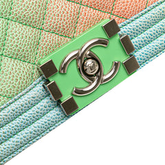 シャネル ボーイシャネル ココマーク チェーン ショルダーバッグ マルチカラー キャビアスキン レディース CHANEL 【中古】