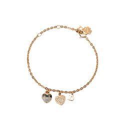 ディオール ハート モチーフ ブレスレット ゴールド メッキ ラインストーン レディース Dior 【中古】