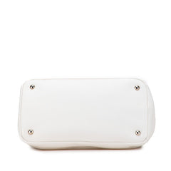 プラダ 三角ロゴプレート ハンドバッグ ショルダーバッグ2WAY BN2579 ホワイト レザー レディース PRADA 【中古】