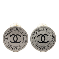 シャネル クルーズコレクション ココマーク ラウンド イヤリング 00C 2000 シルバー メタル レディース CHANEL 中古