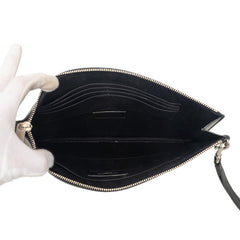 サンローラン YSLロゴ クラッチバッグ セカンドバッグ 686510 ブラック レザー メンズ SAINT LAURENT 【中古】