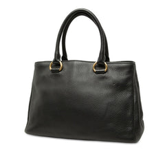 プラダ ロゴ ハンドバッグ ショルダーバッグ 2WAY BN2878 ブラック レザー レディース PRADA 中古