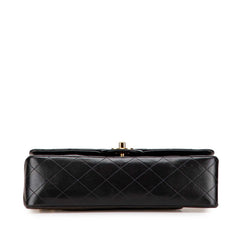 シャネル マトラッセ25 ココマーク ダブルフラップ チェーン ショルダーバッグ ハンドバッグ ブラック ラムスキン レディース CHANEL 【中古】