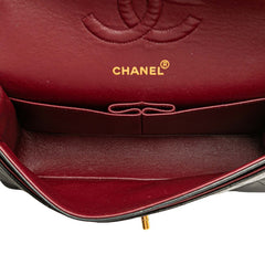 シャネル マトラッセ25 ココマーク ダブルフラップ チェーン ショルダーバッグ ハンドバッグ ブラック ラムスキン レディース CHANEL 【中古】