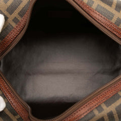 フェンディ ズッカ ポーチ 7N0057 カーキ ブラウン PVC レザー レディース FENDI 【中古】