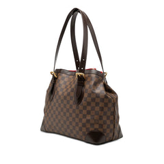 ルイ ヴィトン ダミエ ハムステッドMM トートバッグ ショルダーバッグ N51204 ブラウン PVC レザー レディース LOUIS VUITTON 【中古】
