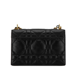 ディオール Miss Caro マクロカナージュ チェーン ミニショルダーバッグ ブラック ラムスキン レディース Dior 中古