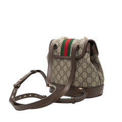 グッチ オフィディア GGスプリーム ミニ リュック バックパック 795221 ベージュ ブラウン PVC レザー レディース GUCCI 中古