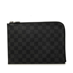 ルイ ヴィトン ダミエグラフィット ポシェットジュールPM クラッチバッグ N63278 グレー PVC メンズ LOUIS VUITTON 中古