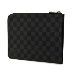 ルイ ヴィトン ダミエグラフィット ポシェットジュールPM クラッチバッグ N63278 グレー PVC メンズ LOUIS VUITTON 中古