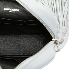 サンローラン YSLロゴ ブロガー タッセル ミニ ショルダーバッグ FLY425317 ブルー レザー レディース SAINT LAURENT 【中古】