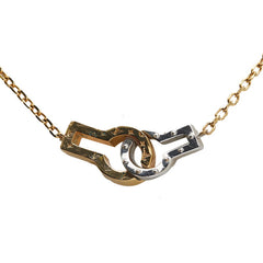 ルイ ヴィトン コリエ ツインロックス ネックレス M64887 ゴールド シルバー メッキ メタル レディース LOUIS VUITTON 【中古】