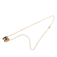 エルメス ポップH ポップアッシュ ネックレス ゴールド ブラック メッキ レディース HERMES 【中古】