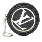 ルイ ヴィトン ポルトクレ ポシェット キーリング キーホルダー ミニポーチ コインケース MP2080 ネイビー レザー レディース LOUIS VUITTON 【中古】