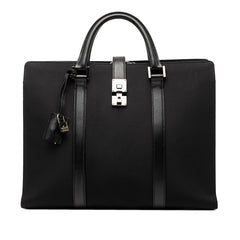 グッチ ブリーフケース ビジネスバッグ 114262 ブラック レザー ナイロン メンズ GUCCI 【中古】