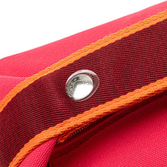 エルメス ブリッド ア ブラックPM ハンドバッグ ポーチ ハイビスカス ピンク トワルアッシュ レディース HERMES 【中古】