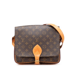 ルイ ヴィトン モノグラム カルトシエールGM 斜め掛け ショルダーバッグ M51252 ブラウン PVC レザー レディース LOUIS VUITTON 【中古】