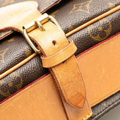ルイ ヴィトン モノグラム カルトシエールGM 斜め掛け ショルダーバッグ M51252 ブラウン PVC レザー レディース LOUIS VUITTON 中古