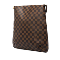 ルイ ヴィトン ダミエ ミュゼット 斜め掛け ショルダーバッグ N51302 ブラウン PVC レザー レディース LOUIS VUITTON 中古