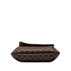 ルイ ヴィトン ダミエ ミュゼット 斜め掛け ショルダーバッグ N51302 ブラウン PVC レザー レディース LOUIS VUITTON 中古