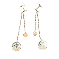 エルメス エクスリブリスPM ピアス SV925 シルバー K18PG ピンクゴールド レディース HERMES 【中古】