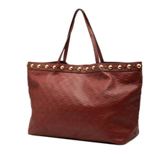 グッチ グッチシマ トートバッグ 207292 レッド レザー レディース GUCCI 【中古】