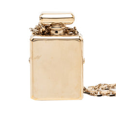 シャネル ココマーク パフュームボトル チェーン ペンダント ネックレス ゴールド メッキ フェイクパール レディース CHANEL 【中古】