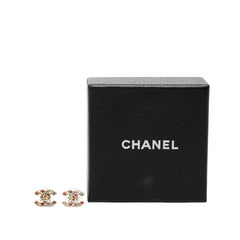 シャネル ココマーク スタッドピアス 94A ゴールド マルチカラー メッキ ラインストーン レディース CHANEL 【中古】