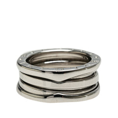 ブルガリ ビーゼロワン 2バンド リング 指輪 #52 K18WG ホワイトゴールド レディース BVLGARI 【中古】