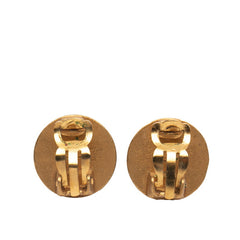 シャネル ライオン ラインストーン イヤリング ゴールド ブラック メッキ レディース CHANEL 【中古】