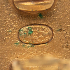 シャネル ライオン ラインストーン イヤリング ゴールド ブラック メッキ レディース CHANEL 【中古】