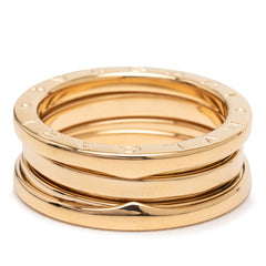 ブルガリ ビーゼロワン 3バンド リング 指輪 #56 750 レディース BVLGARI 【中古】