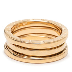 ブルガリ ビーゼロワン 3バンド リング 指輪 #56 750 レディース BVLGARI 【中古】