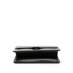 シャネル マトラッセ ココマーク ショルダーバッグ ブラック ラムスキン レディース CHANEL 【中古】