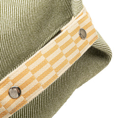 エルメス ブリッド ア ブラックGM ハンドバッグ ポーチ ヴェールフォレ カーキ コットン レディース HERMES 【中古】